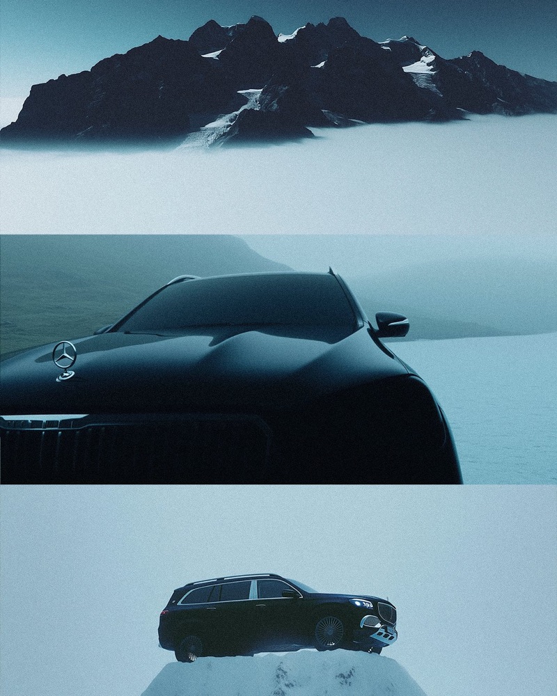 Cold Season · by Allar Haltsonen · winter landscape, mercedes suv, snowfield
