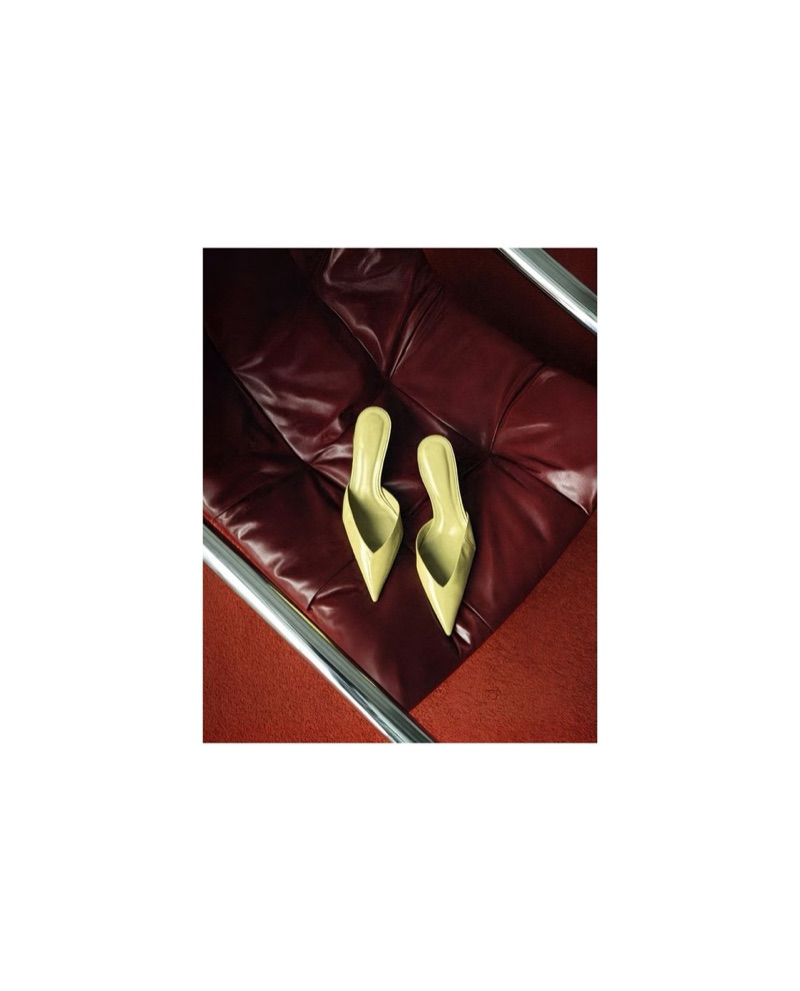 Chartreuse Heels · by SQUAD · chartreuse heels, red leather, fashion still life