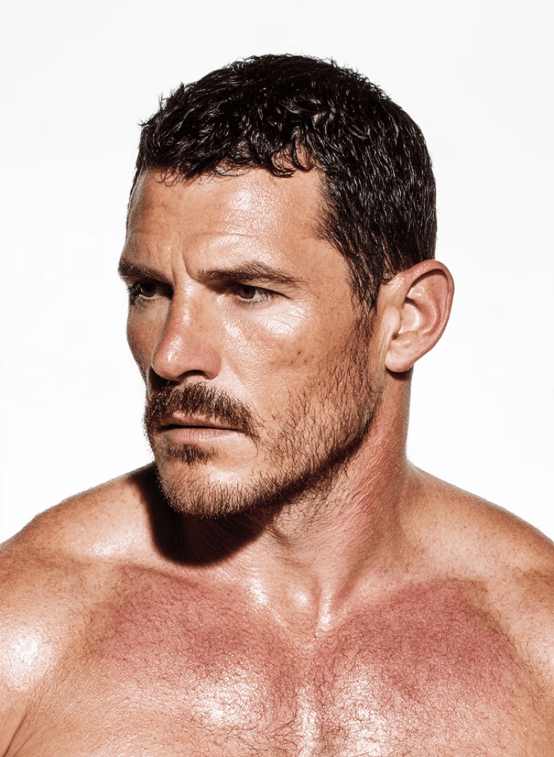 Sunlit Portrait · by Jamey Gannon · male portrait, white background, direct light