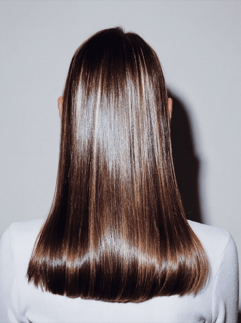 Hair Study · by Jamey Gannon · back portrait, straight hair, white jacket