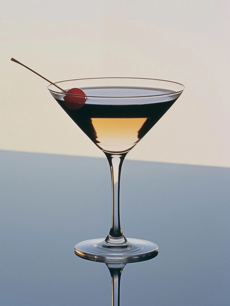 Martini Study · by Felipe Rocha · martini glass, cherry, studio reflection