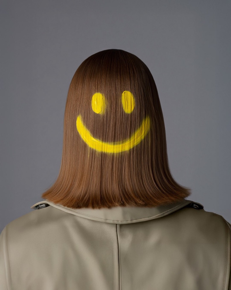 Smiley · by TheRandomIdeaFactory · smiley face, hair portrait, graphic mask